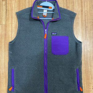 Patagonia Men's Gray Purple Karstens Fleece Vest